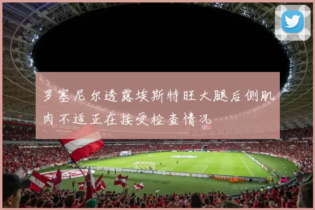 罗塞尼尔透露埃斯特旺大腿后侧肌肉不适正在接受检查情况